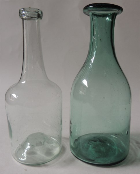 2 Early Free Blown Bottles