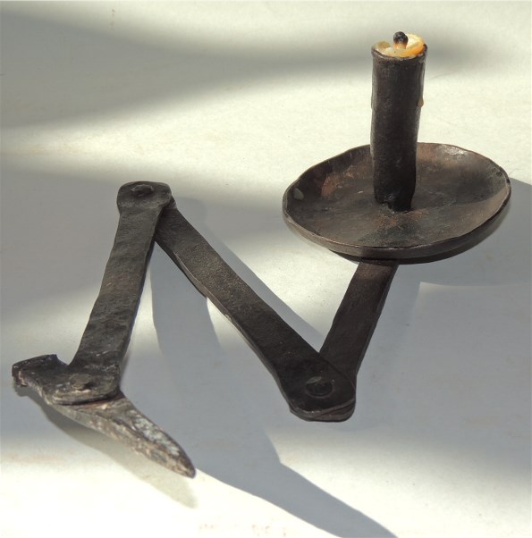Heavy Crude 18th Centry Candle lamp