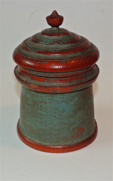 PA Blue Painted Sugar Container