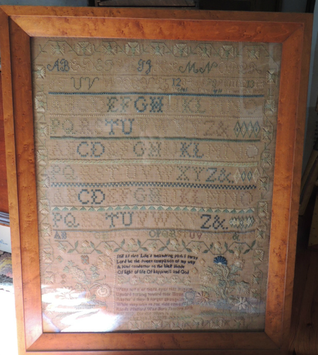 Rhoda Mulfords Sampler  1822