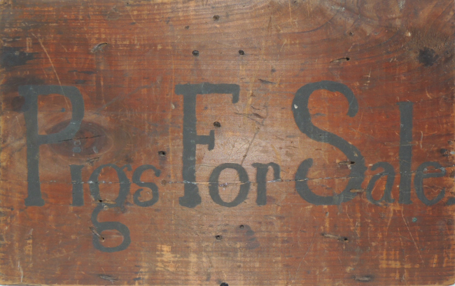 "Pig For Sale" Sign