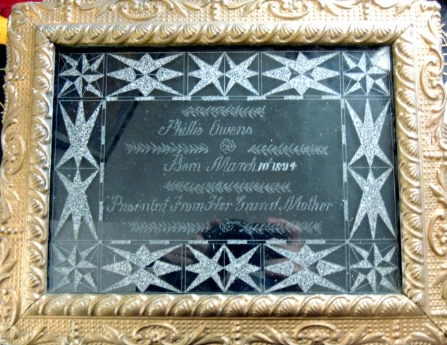 Rare Glass Birth Record