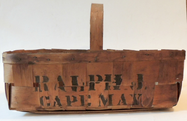 1940s NJ Advertising Basket, Fishing