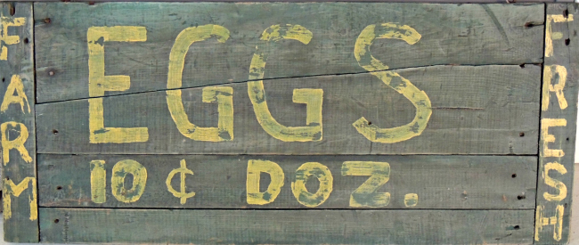 Early Egg For Sale Sign