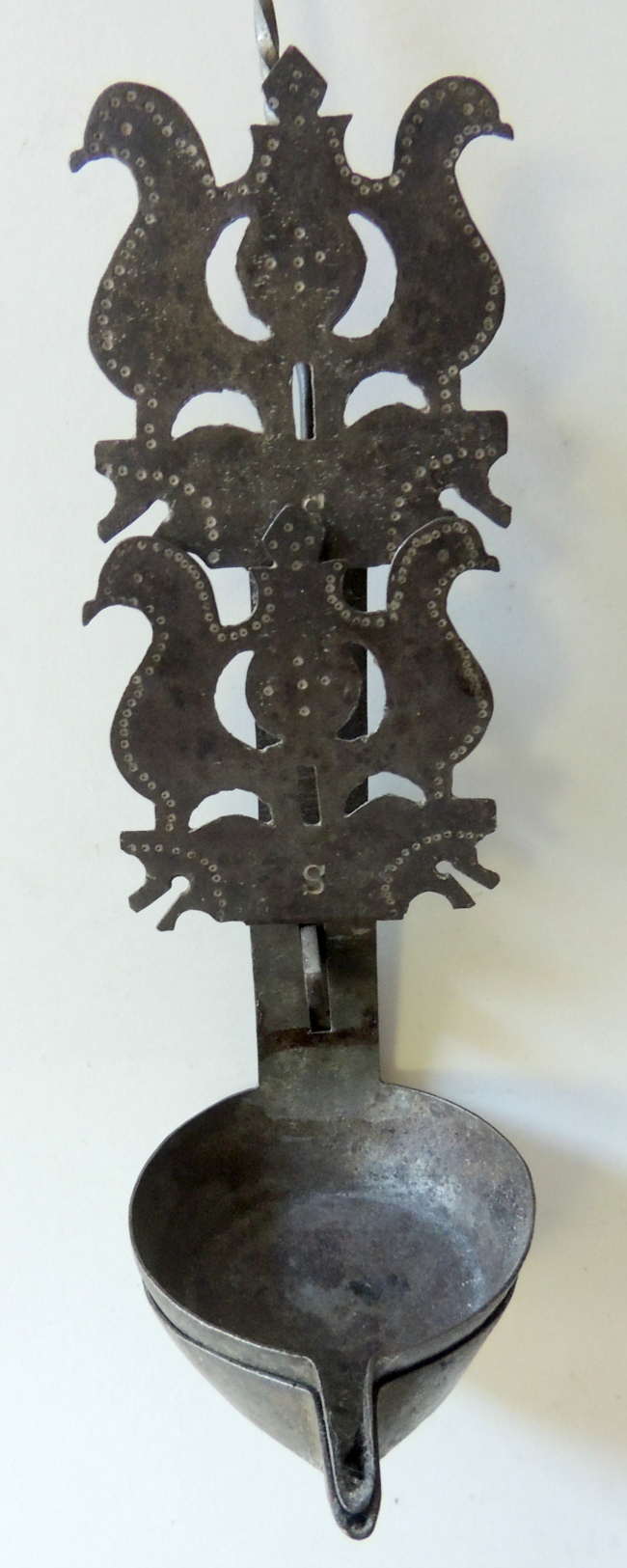 Early 18th Century Signed Fat Lamp