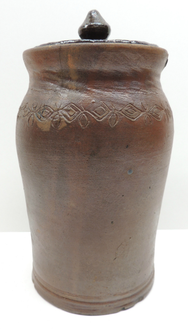 Small Decorated NY or NJ Storage Jar