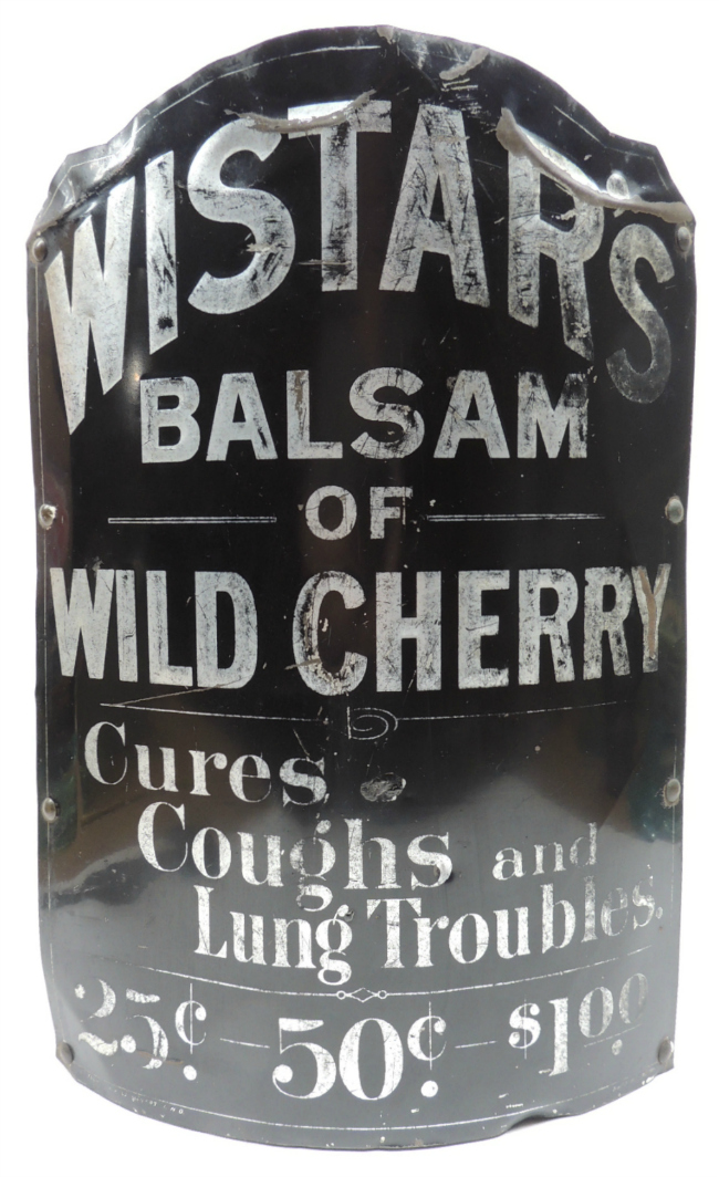 Wistars Medicine Advertising Sign