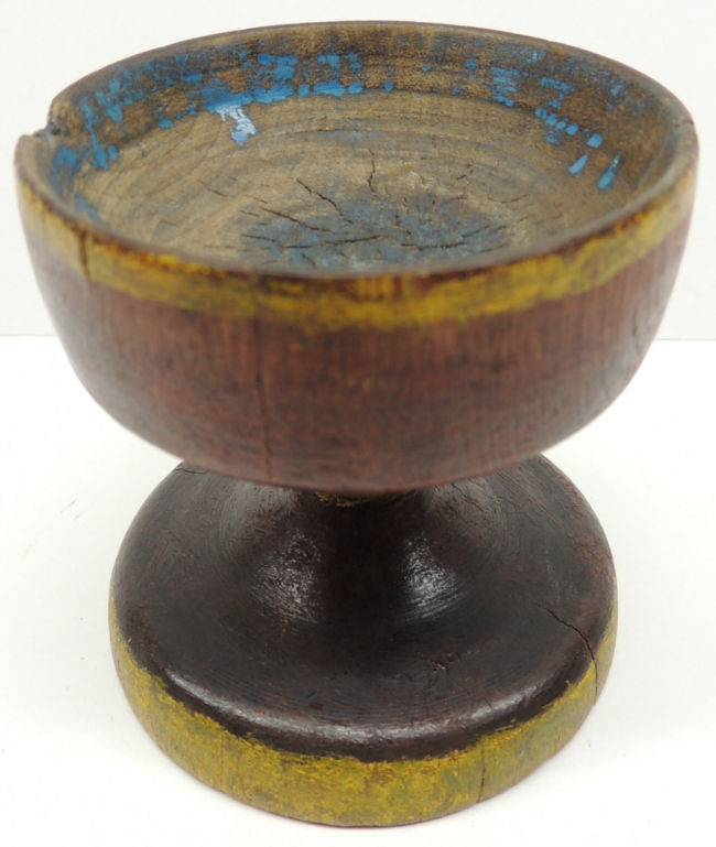 Early Paint decorated Open Salt 
