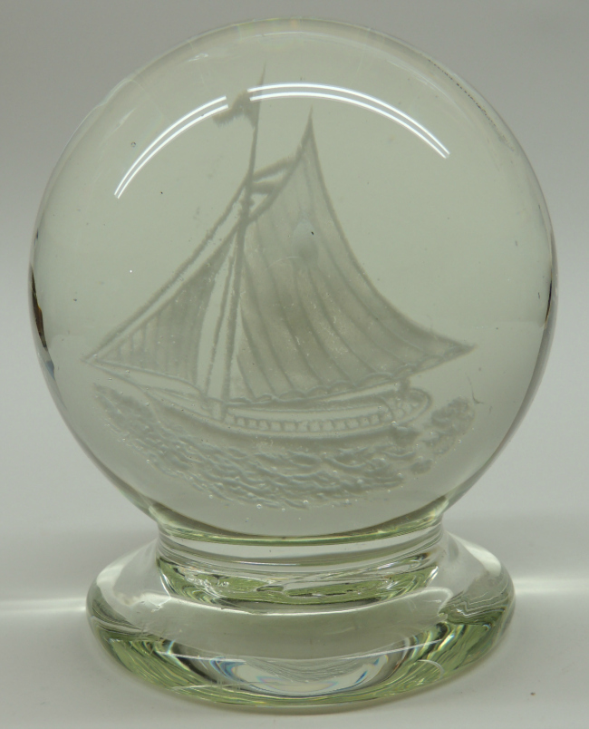 Millville New Jersey Footed Paperweight