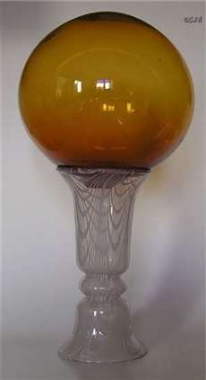 19th Century Witch Ball Stand and Ball