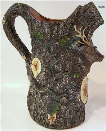 Folk Art Pitcher Attr. Shaker Pottery Amana Iowa