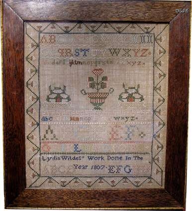 1807 New Jersey Wilde Family Sampler