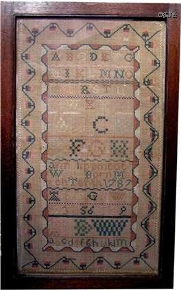 1787 New Jersey Lippincott Family Sampler