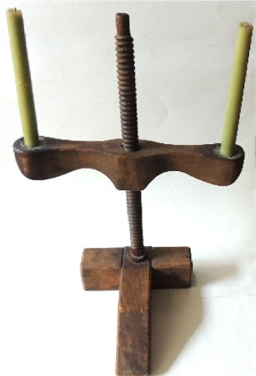 19th Century Adjustable Double Candle Holder 