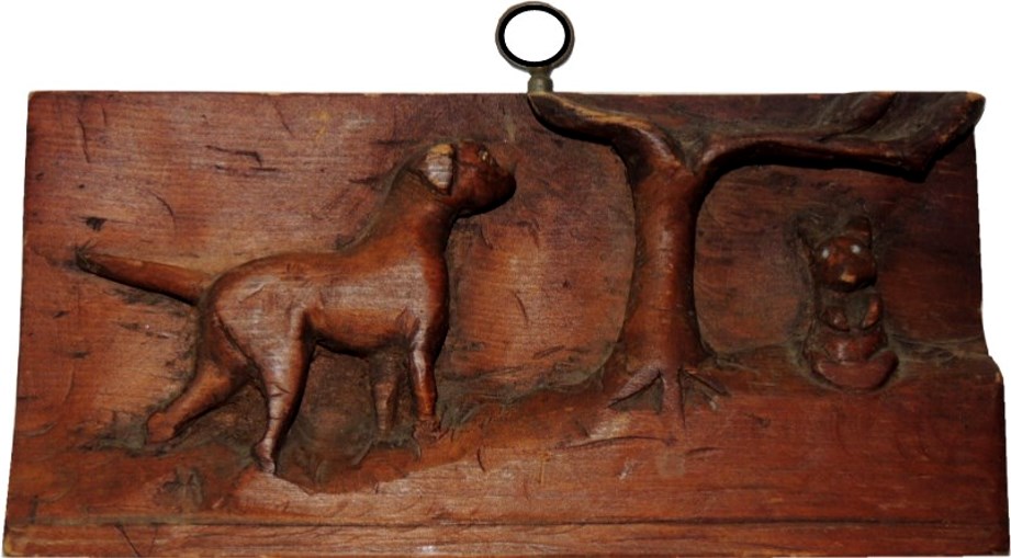 Folk Art Relief Carved Hunting Scene