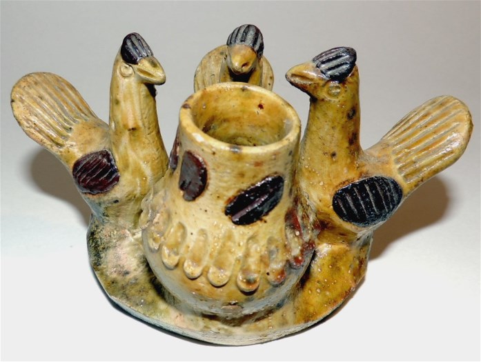 Stoneware Ink,3 Birds and Ink Pot