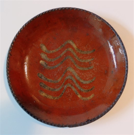 Unuasual Slip Decorated Pie Plate
