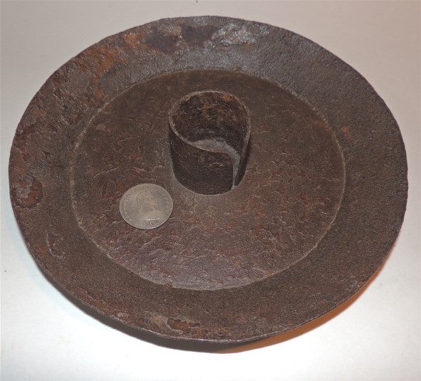 Very Early Cast Iron Candle Holder