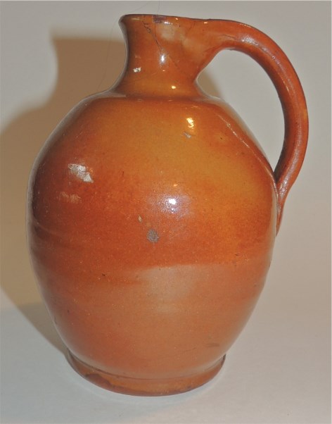 Small Redware Connecticut Jug  6