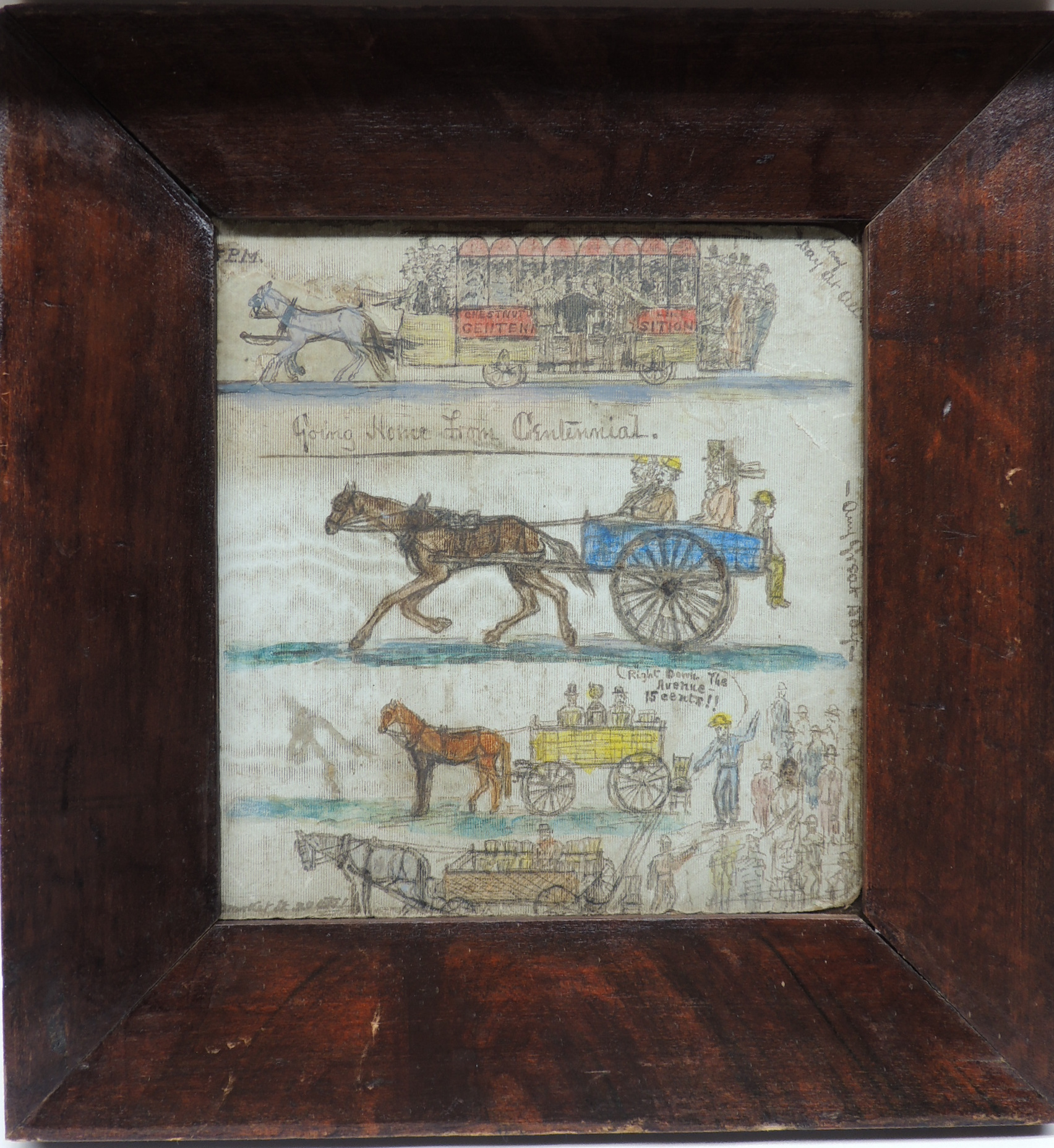 1876 Centennial Folk Art Painting