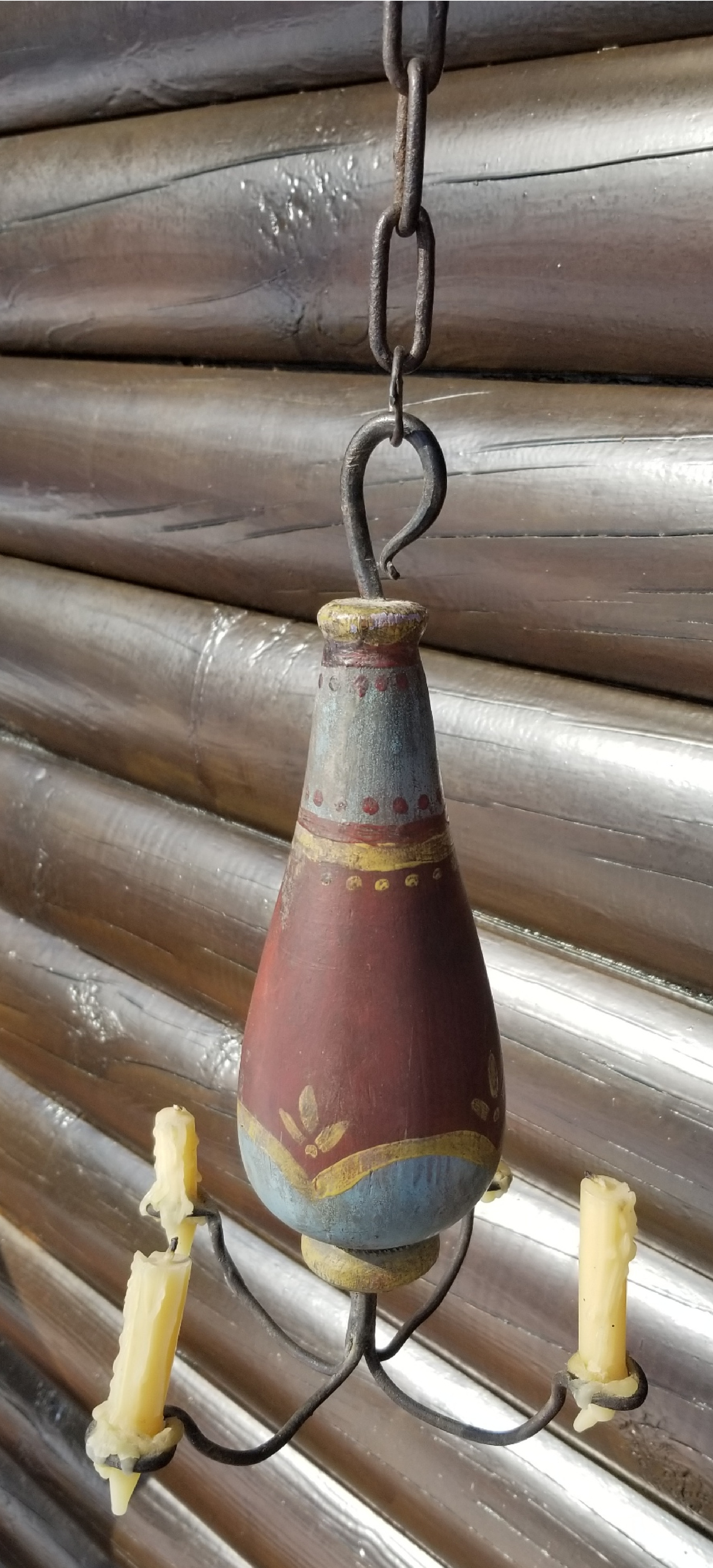 Wonderful Colonial Painted chandelier