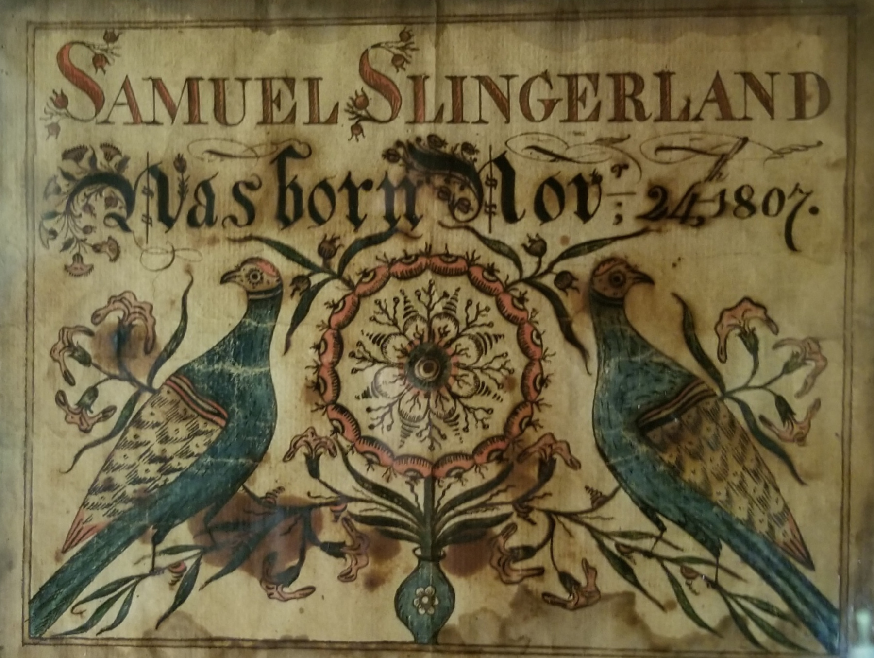 Rare New Jersey Fraktur