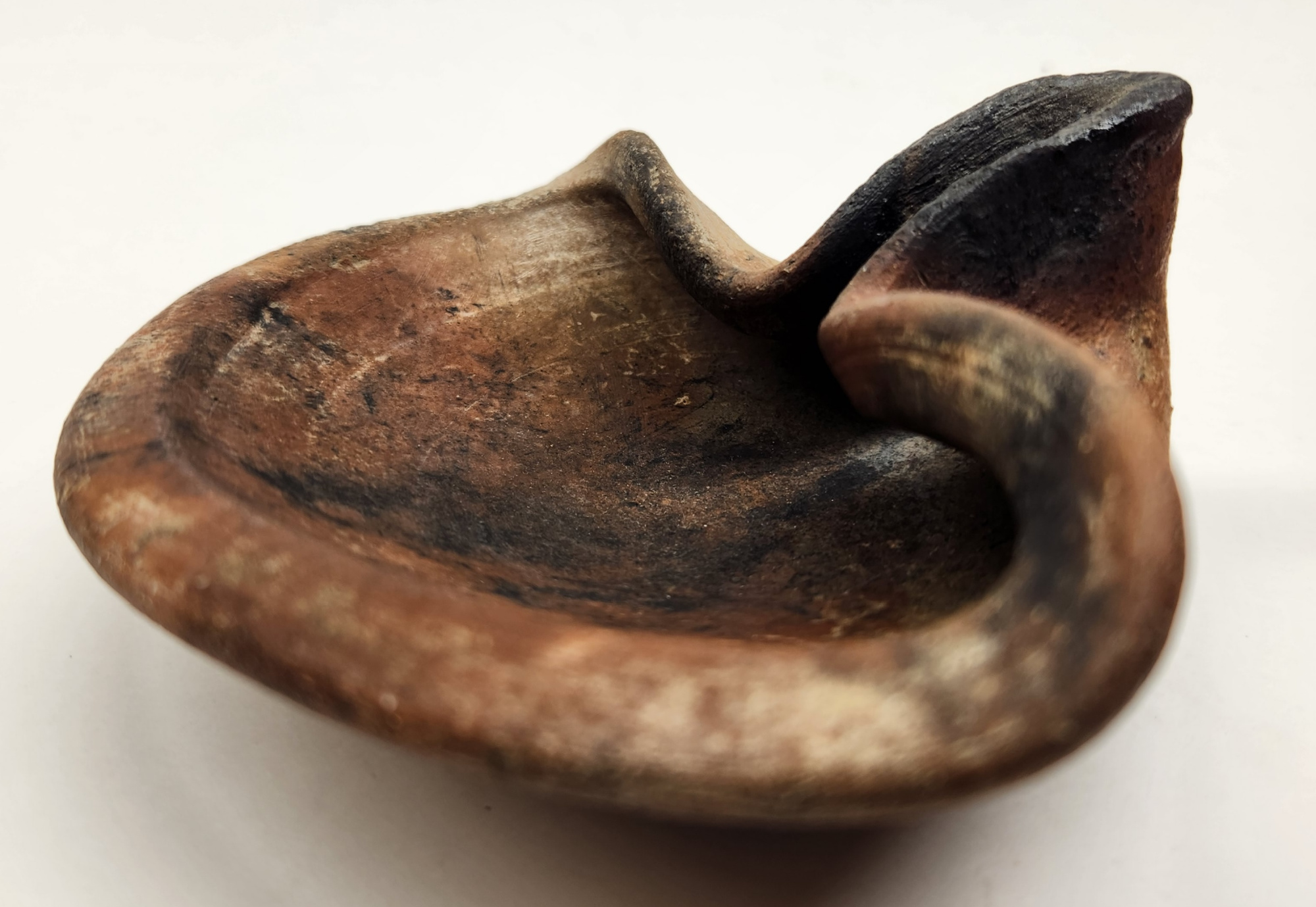 18th Century Redware Oil Lamp
