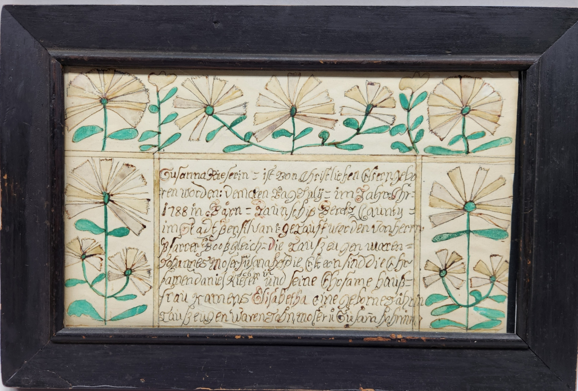 18th Century Berks County Fraktur