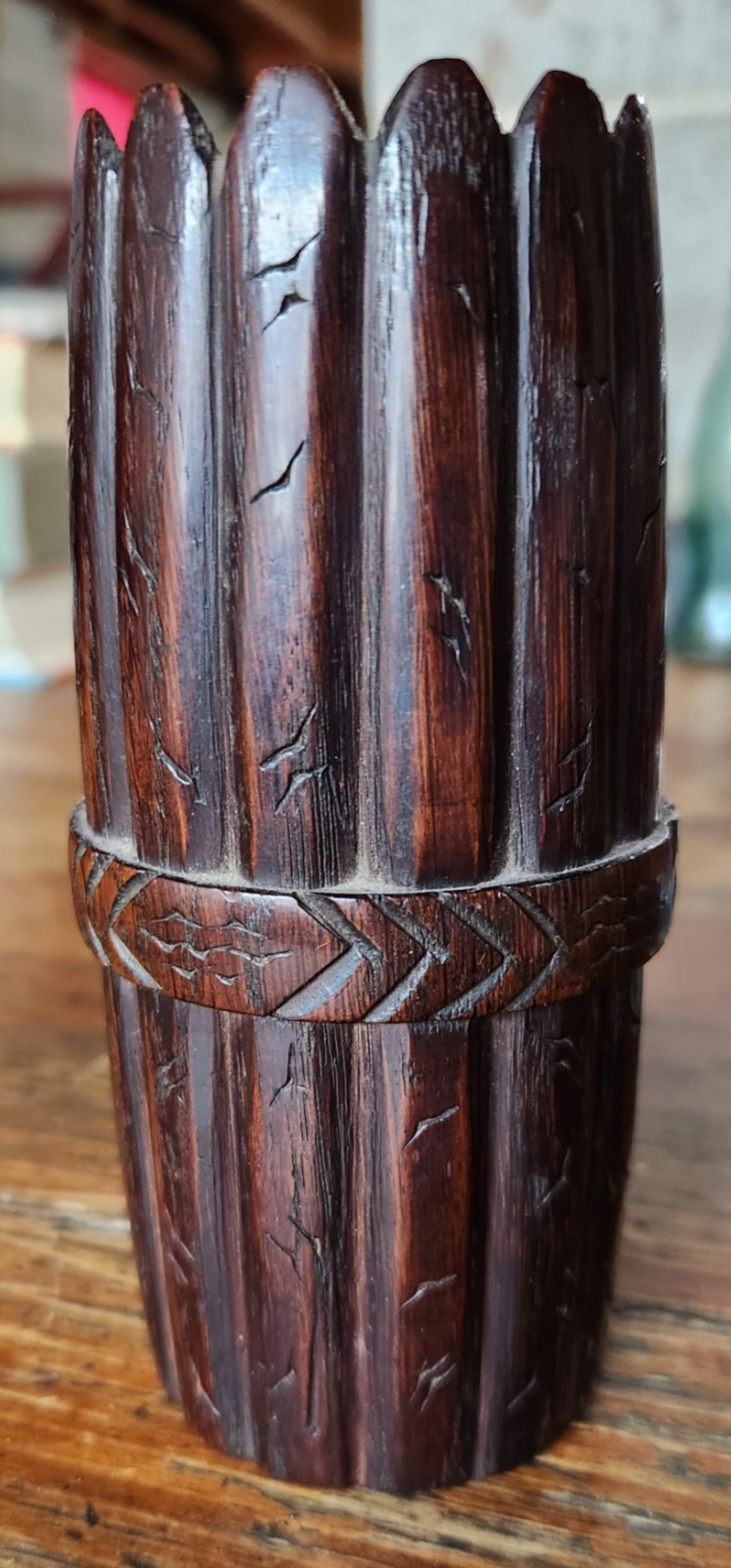 Early Carved Spill Holder