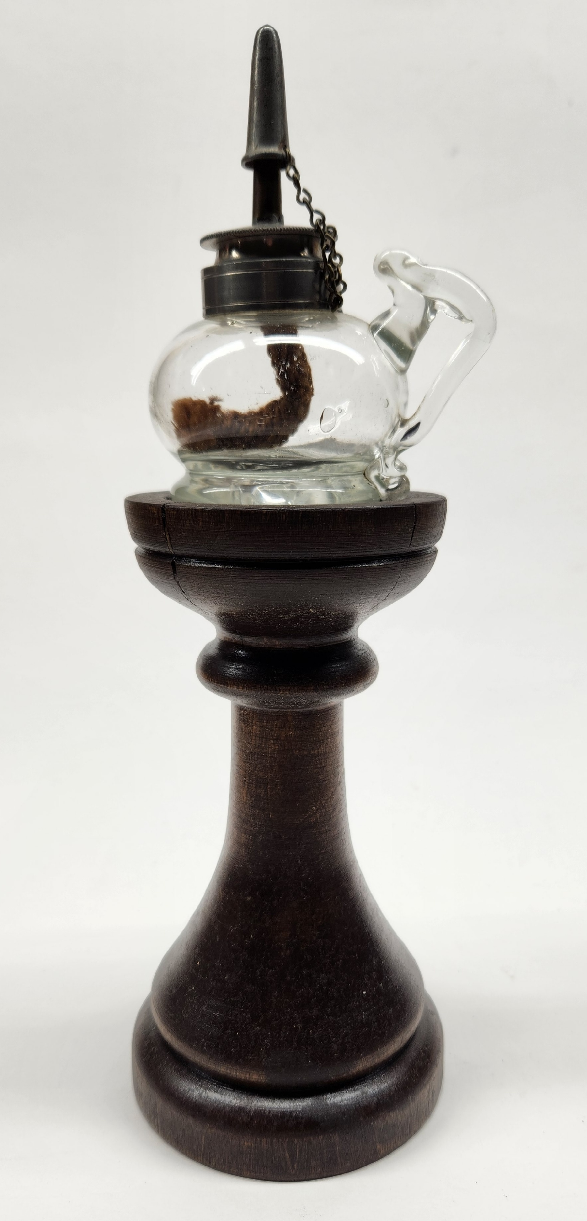 Early Wooden Lamp Stand