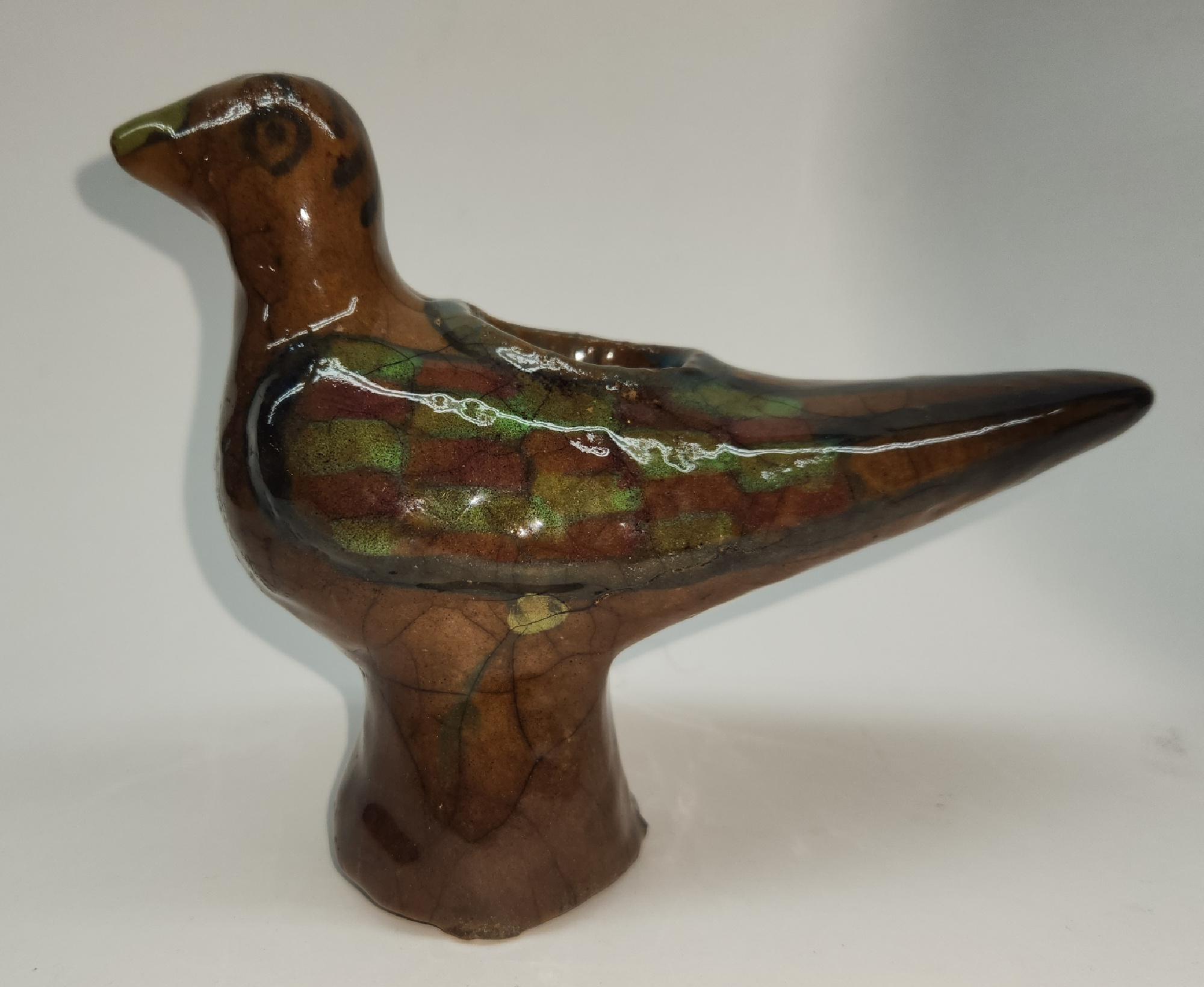 Rare Early Redware Bulb Vase