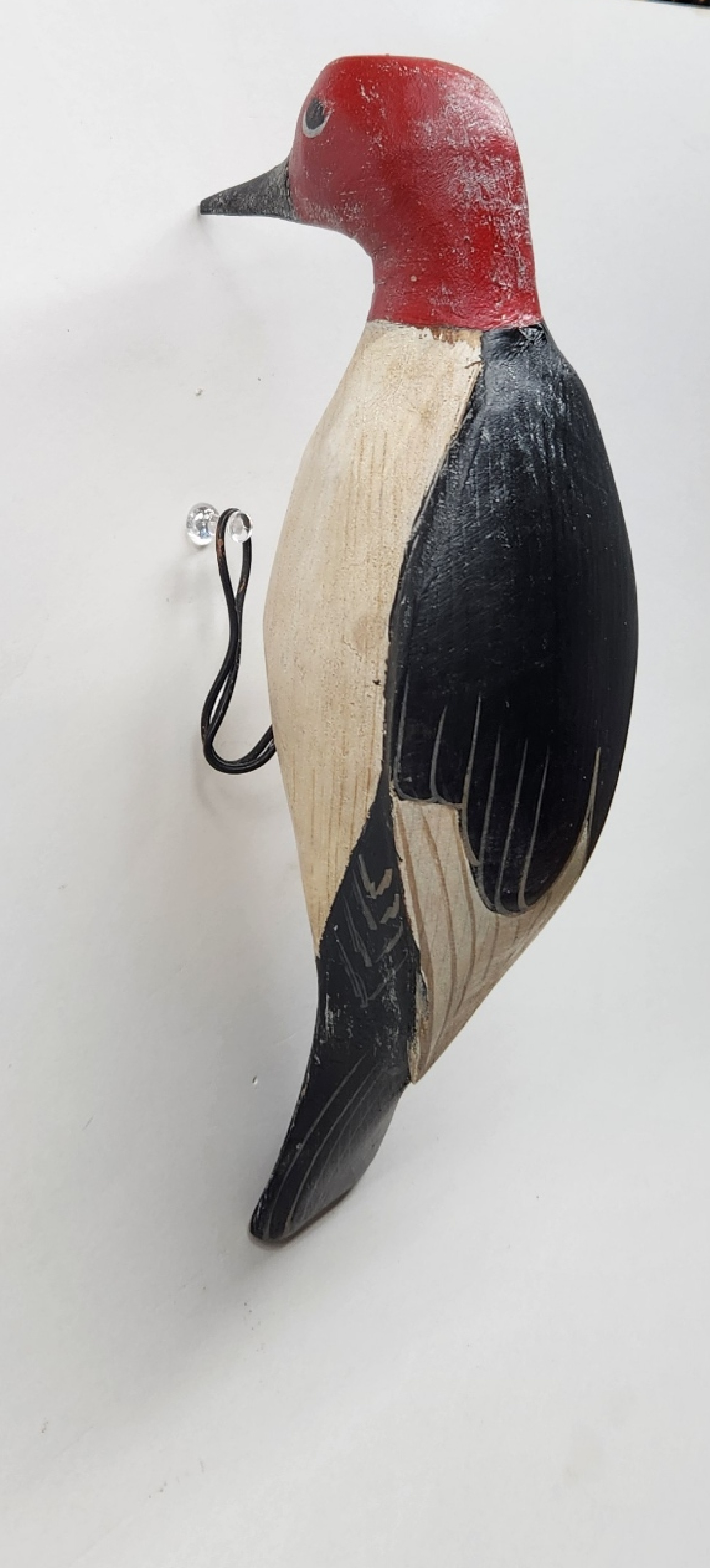  Lifesize Redheaded Woodpecker Carving