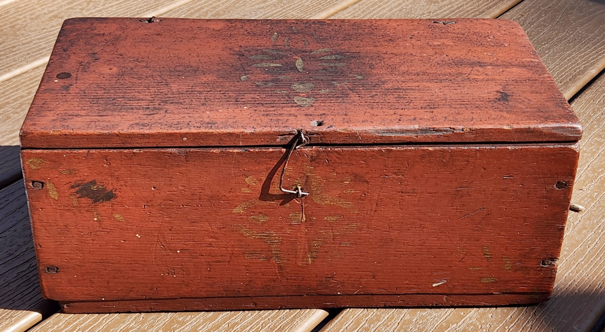  Painted & Stenciled Trinket Box