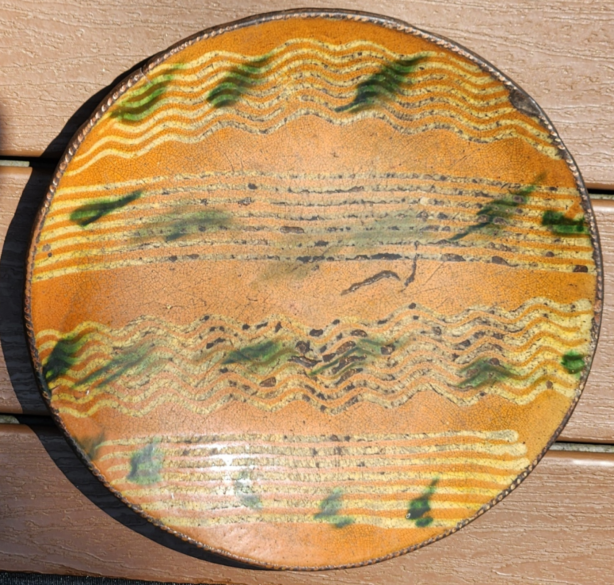 18th Century Redware Charger 12