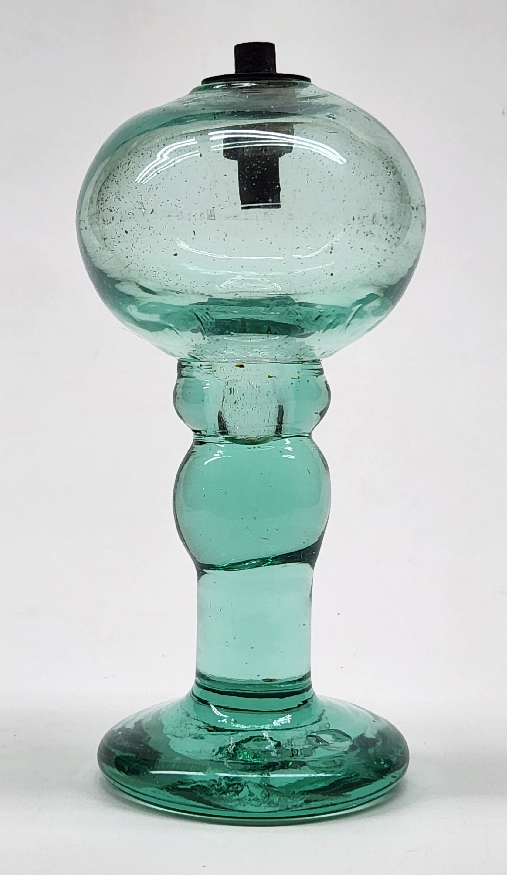 Rare Bottle Glass Whale Oil Lamp