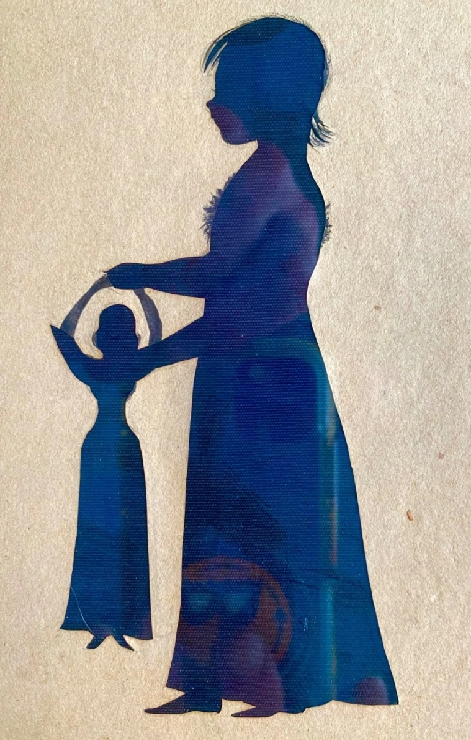 Wonderful American Silhouette of Girl and Doll