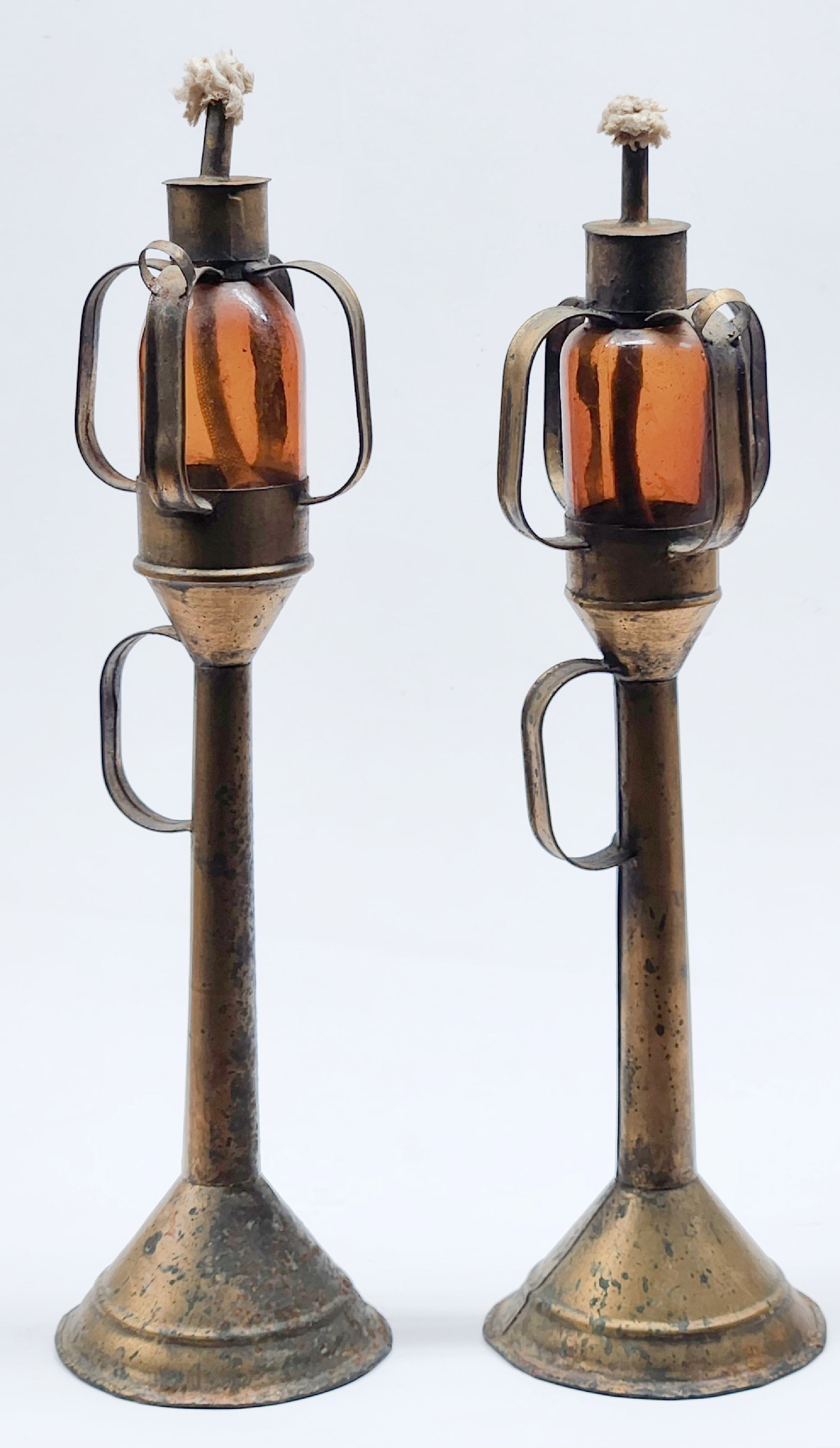 Super Painted Tin Whale Oil Lamps