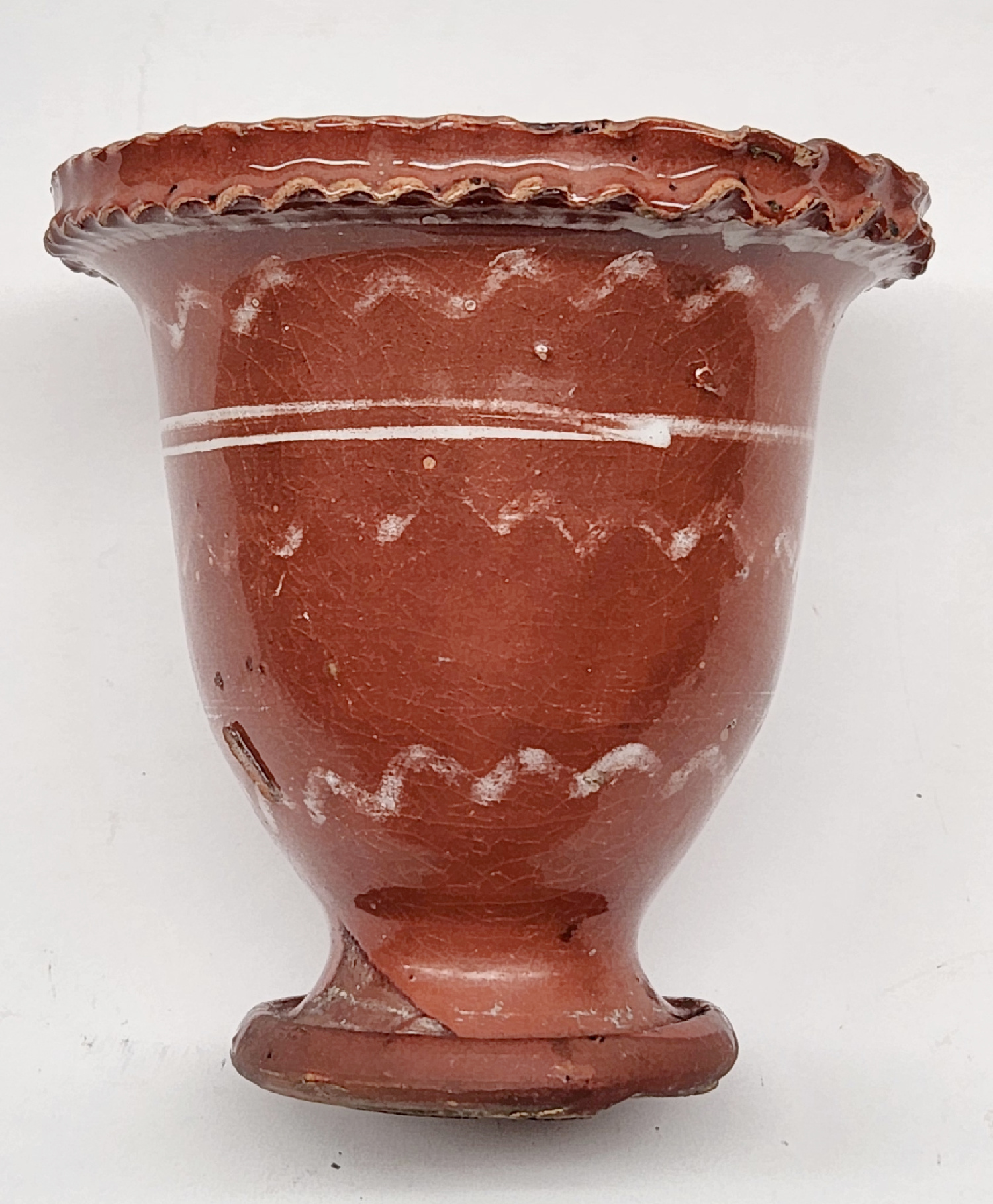 Diminutive PA Decorated Flower Pot 4"