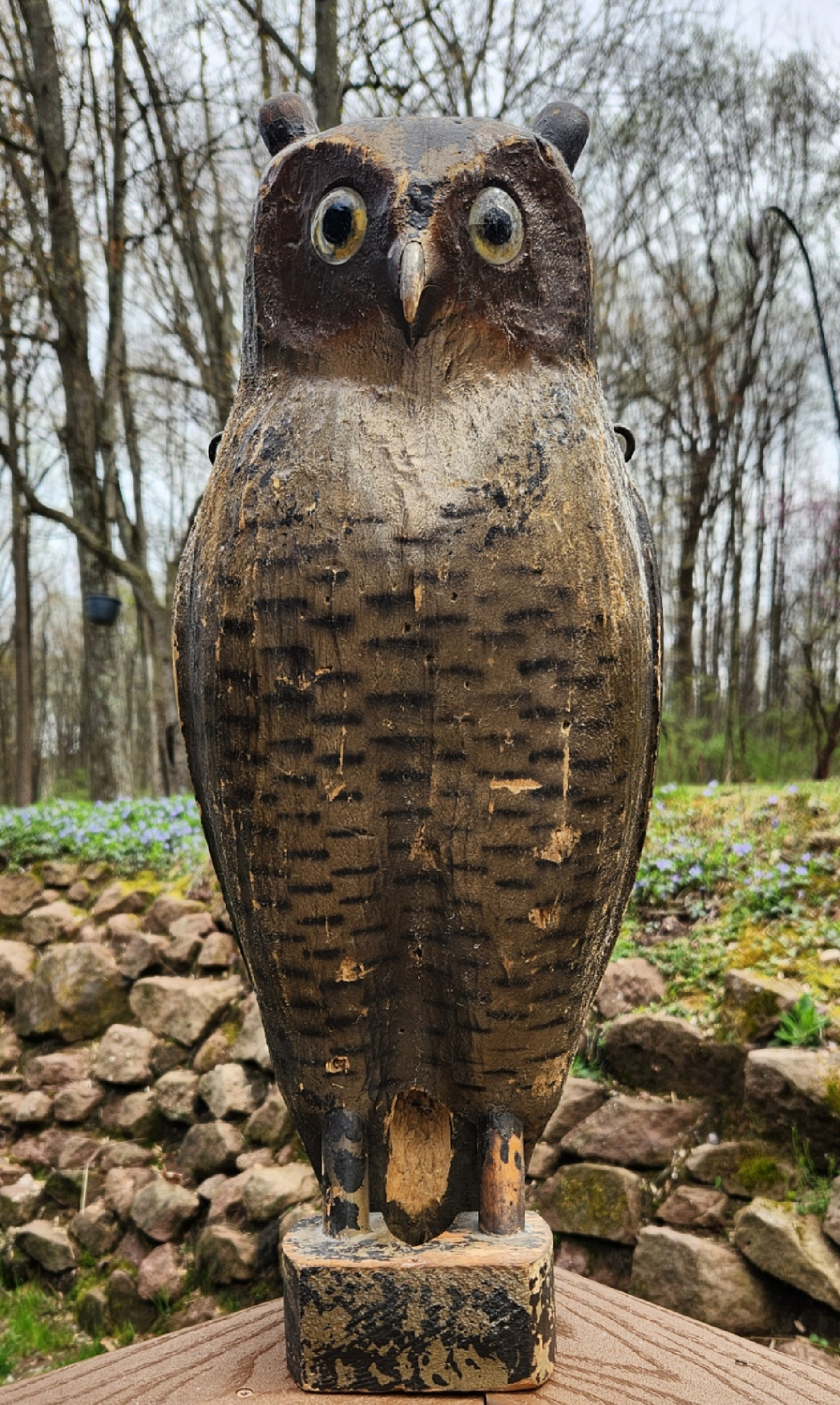 Herter Bros Carved Owl Decoy