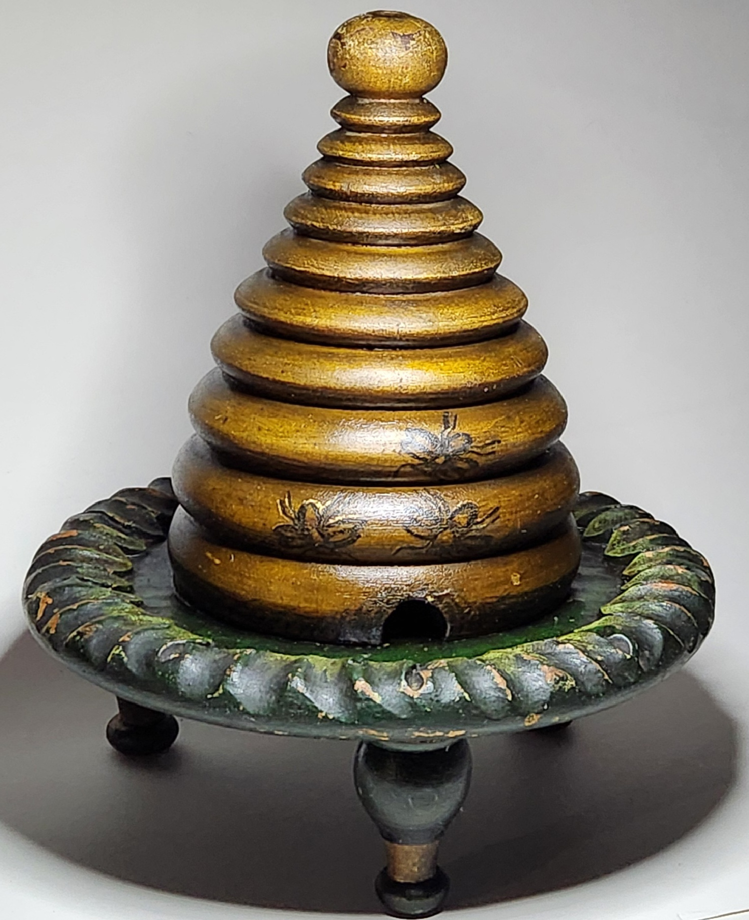 19th Century Painted Bee Skep