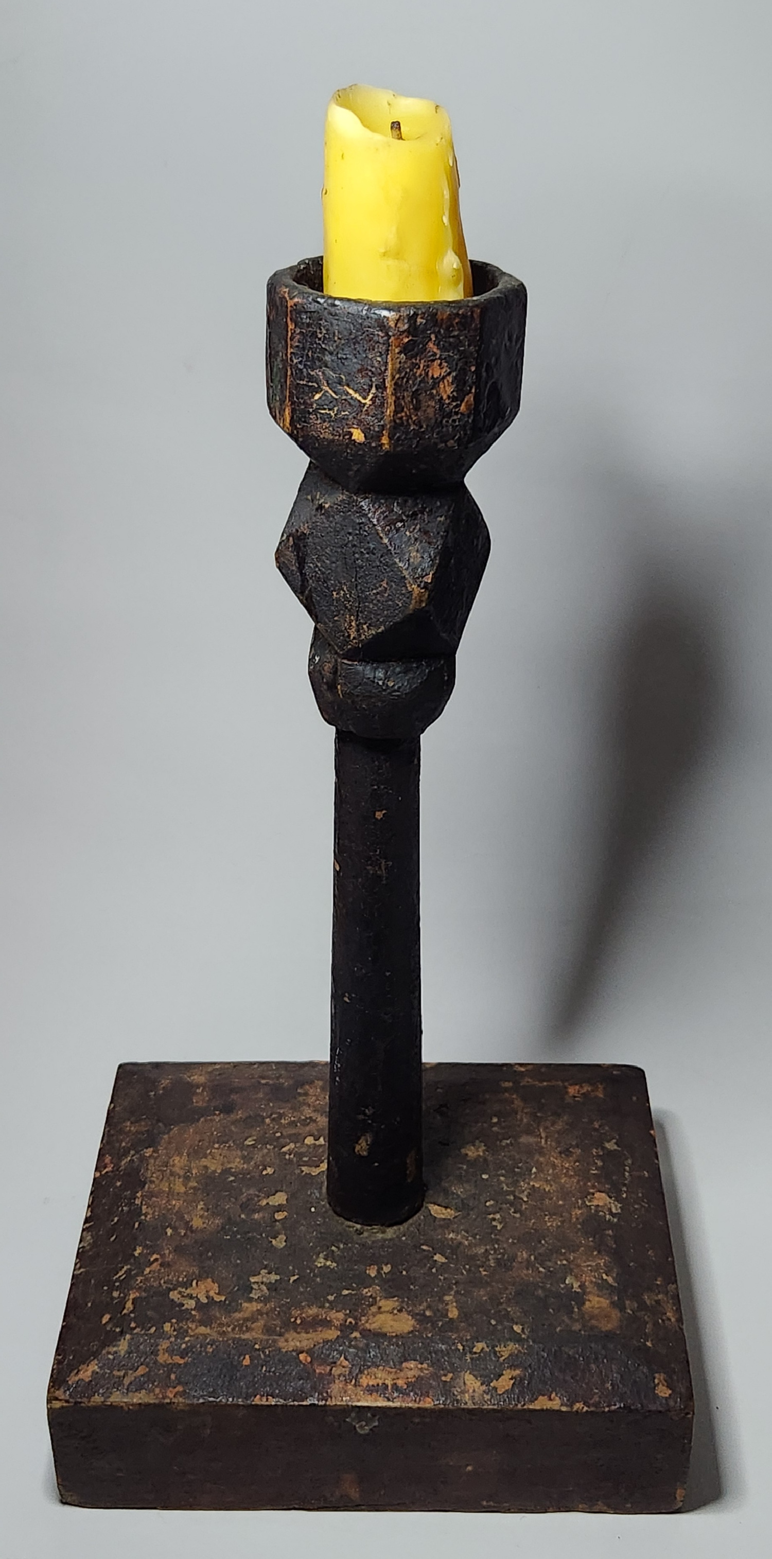 Large Early American Candle Holder