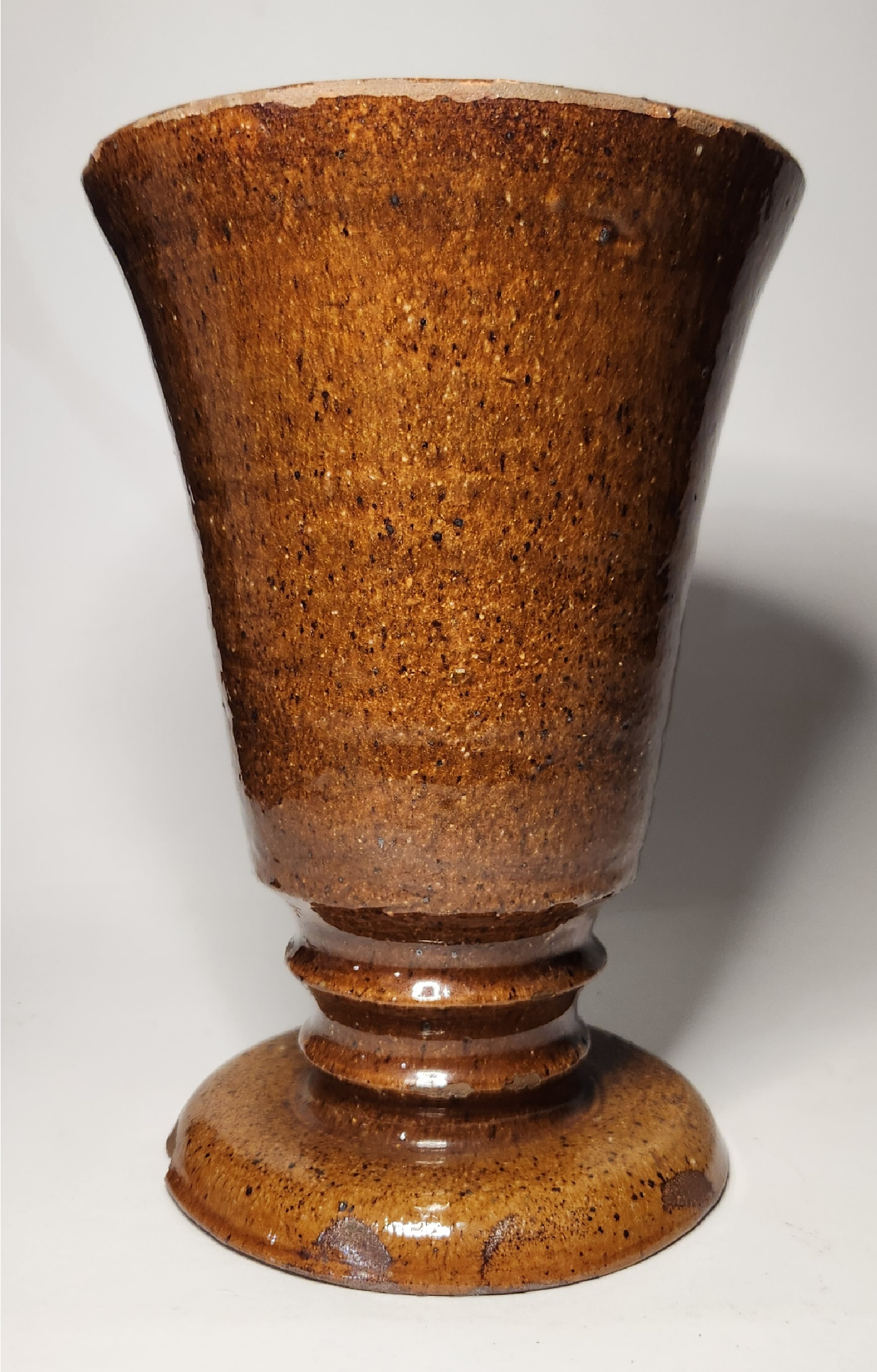 Rare Large PA Redware Vase